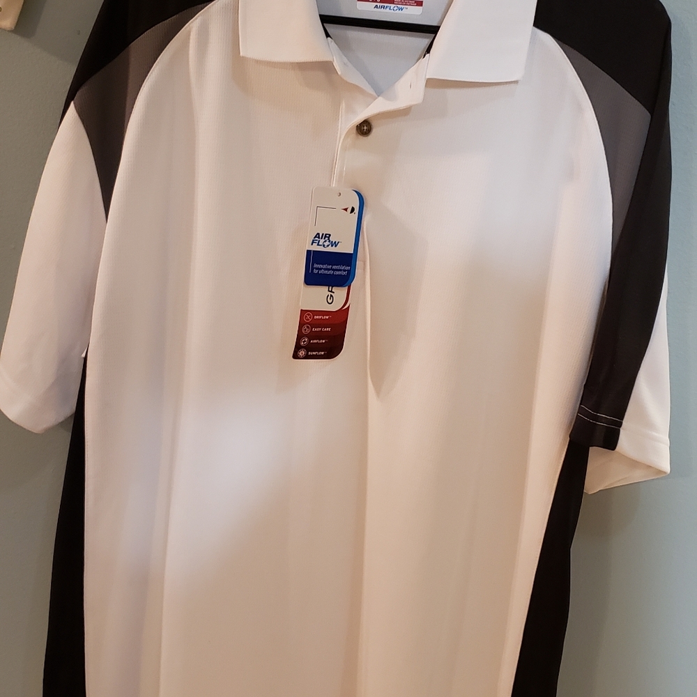 Grand Slam Air Flow White and Black Large Polo